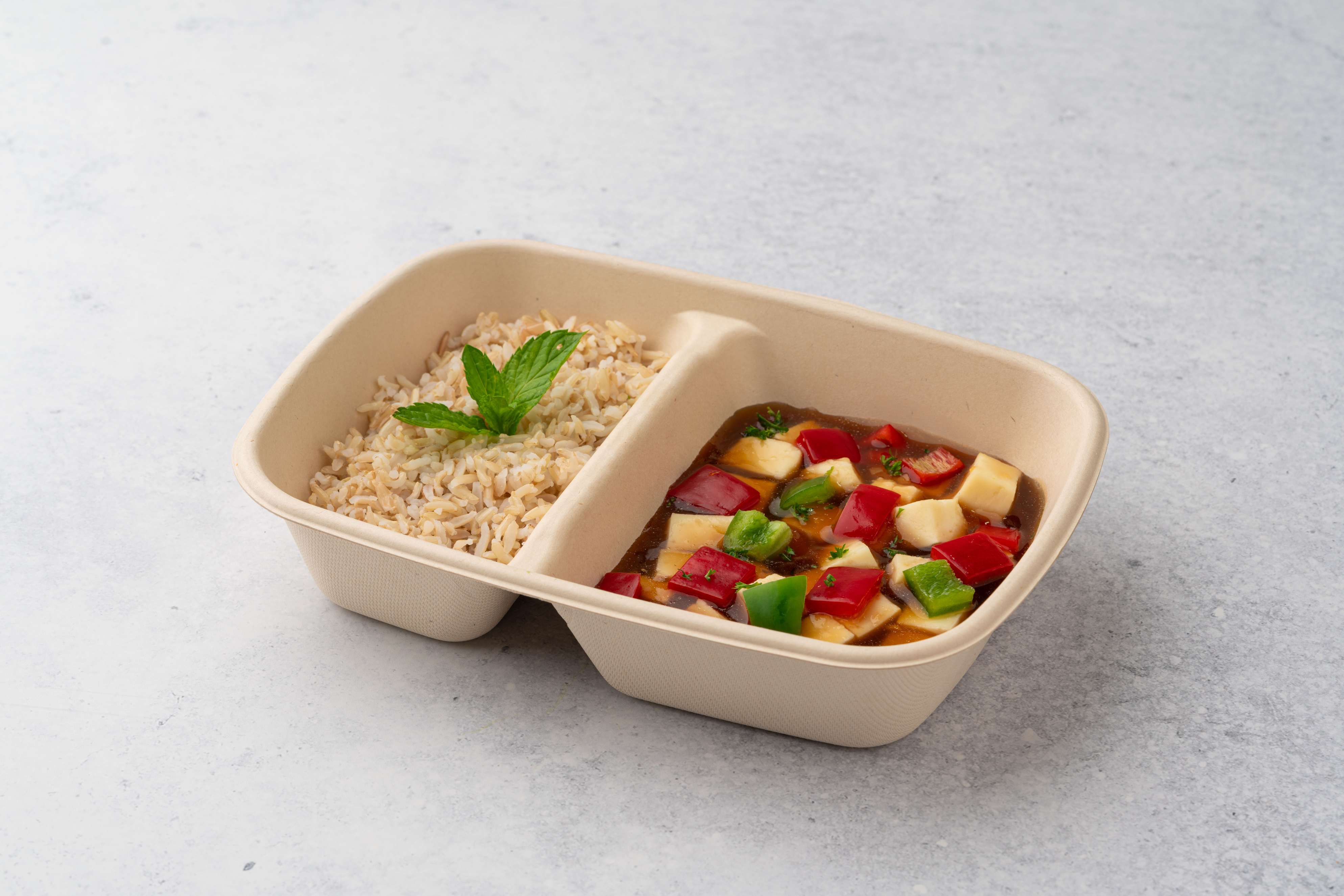 Paneer Sweet And Sour With Brown Rice